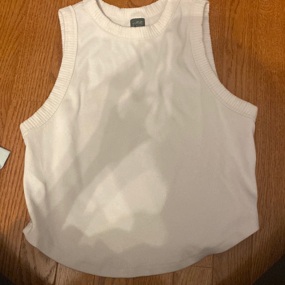 wild fable white cropped tank